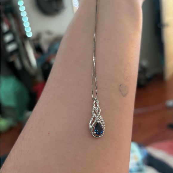 Sapphire Pendant Necklace from JC Penny - Picture 2 of 2